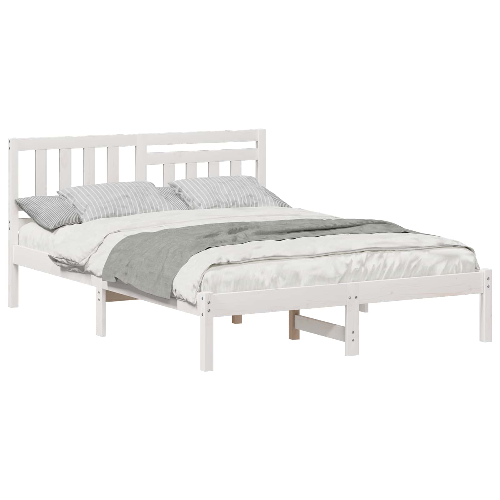 vidaXL Estrutura da Cama com cabeceira Branco 120 x 190 cm