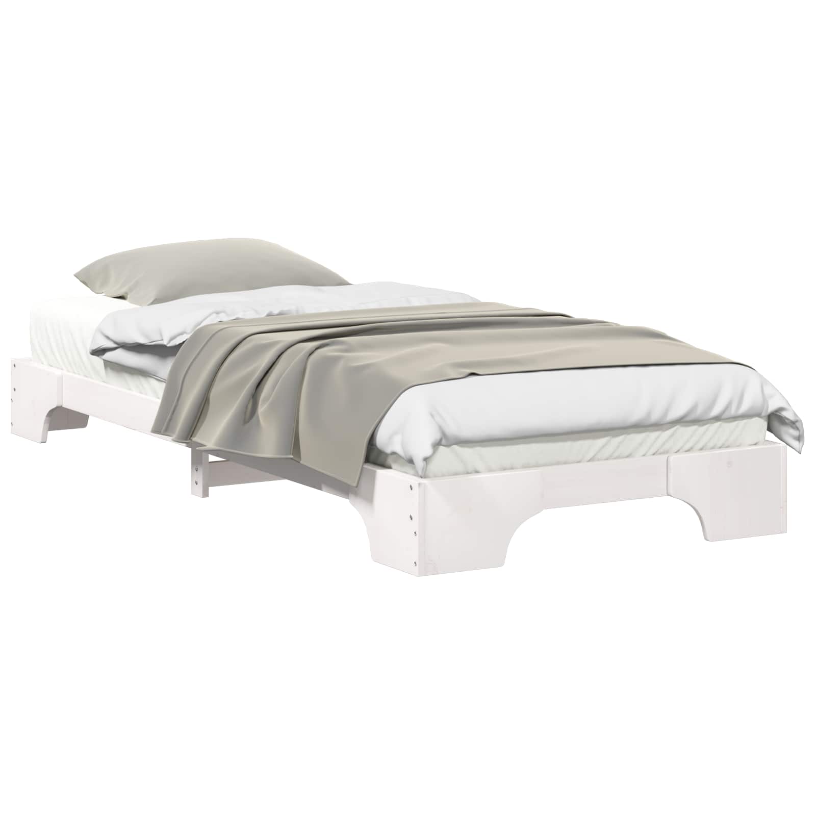 vidaXL Estrutura da Cama Branco 100 x 220 cm