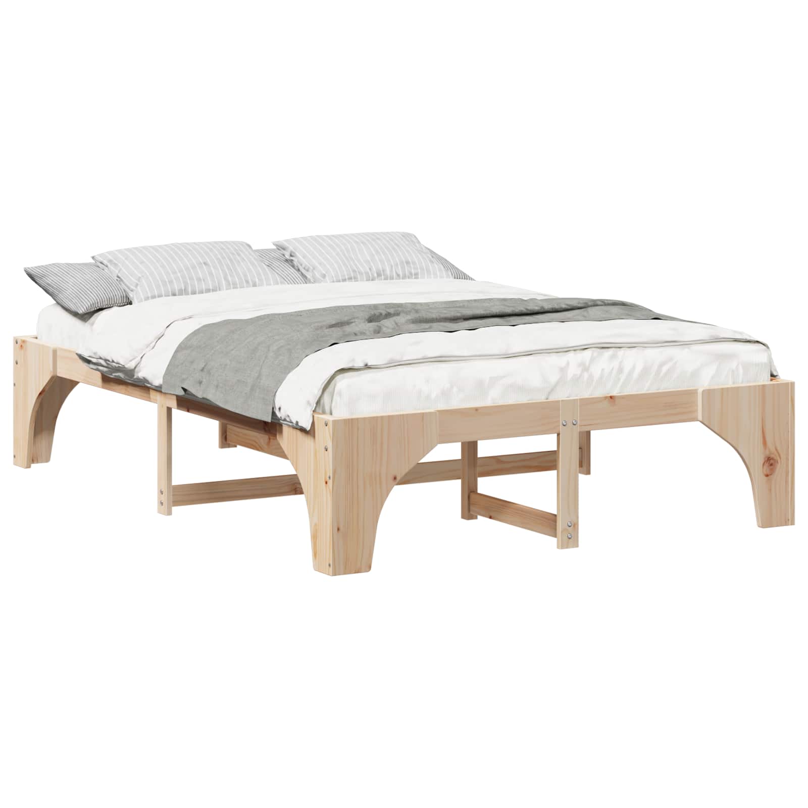 vidaXL Estrutura da Cama Castanho 140 x 200 cm