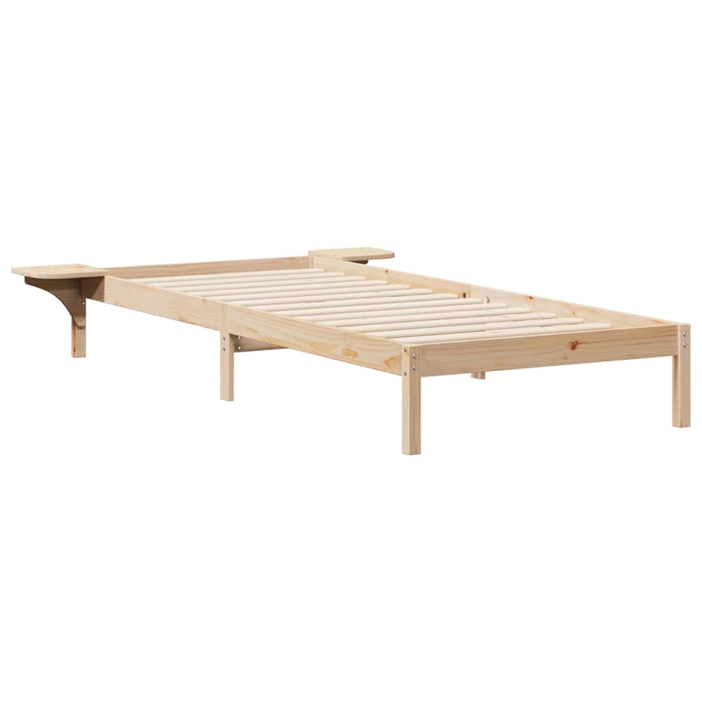 vidaXL Cama com Mesas Laterais Natural 90 x 220 cm