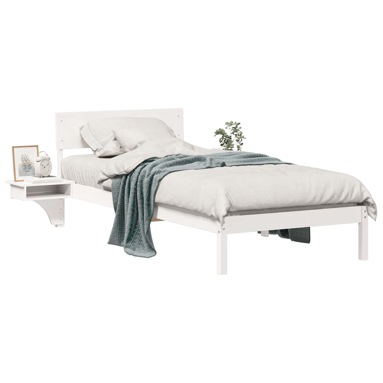 vidaXL Estrutura da Cama Branco 80 x 200 cm Madeira de Pinheiro Sólida
