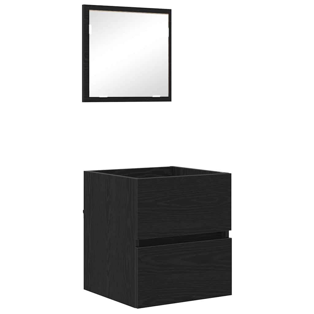 vidaXL Armário de Banheiro com gaveta Carvalho Preto 41 x 38,5 x 45 cm