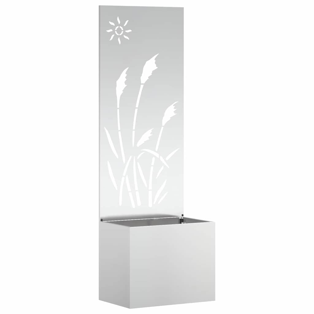 vidaXL Tela de Privacidade para Jardim Fretwork Prateado 50 x 140 cm