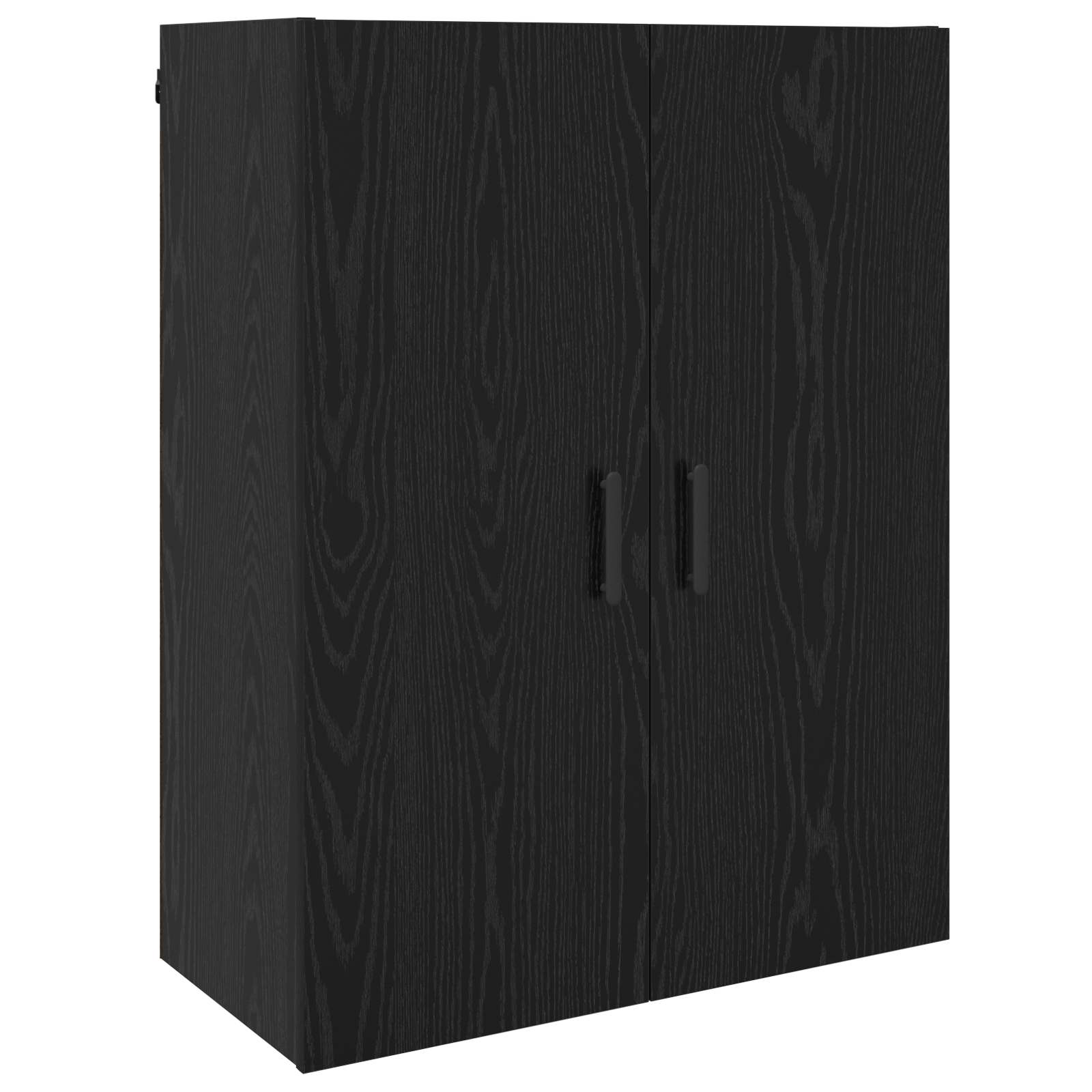 vidaXL Armário de Parede Carvalho Preto 69,5 x 34 x 90 cm
