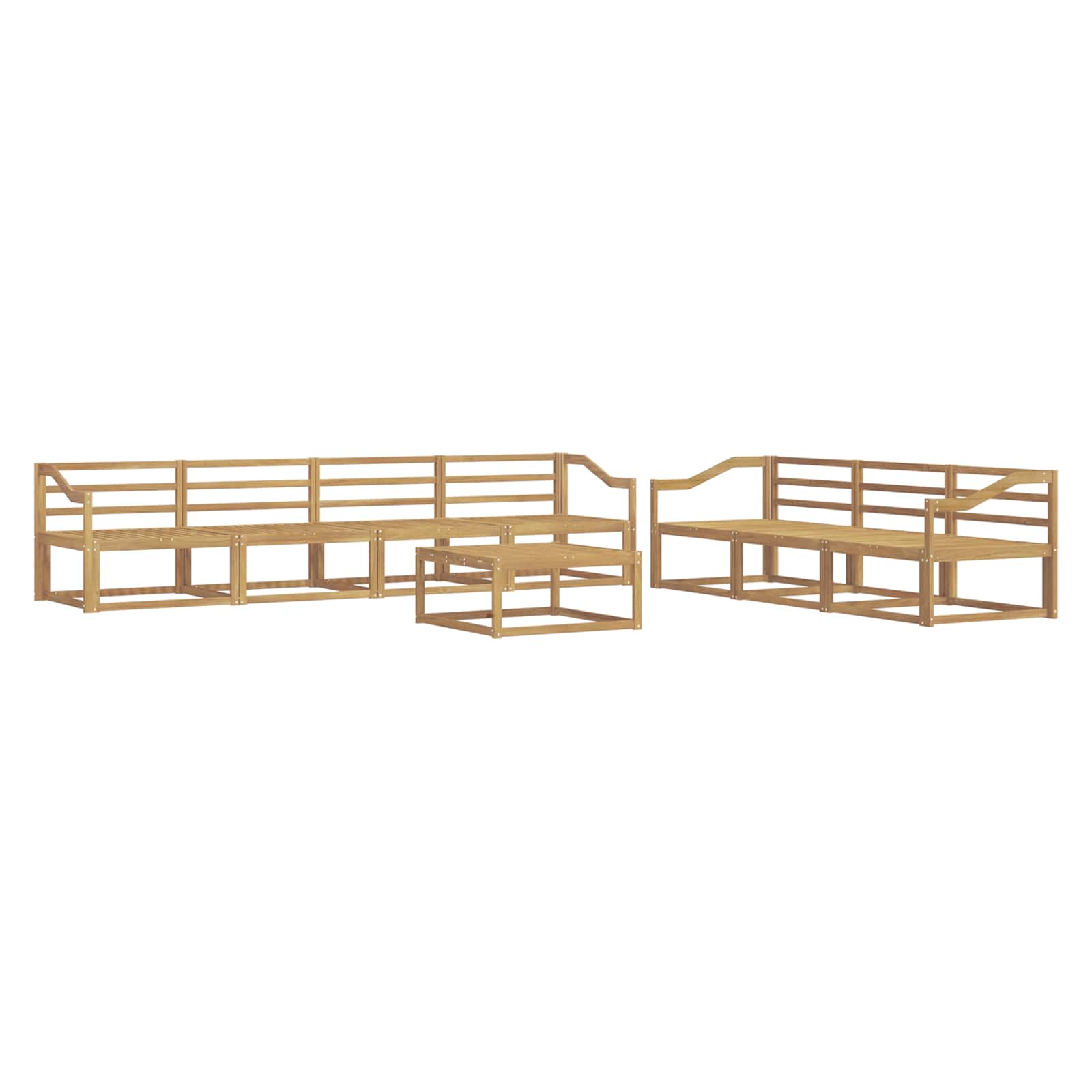 vidaXL Conjunto de Sofás para Exterior 8 pcs Branco