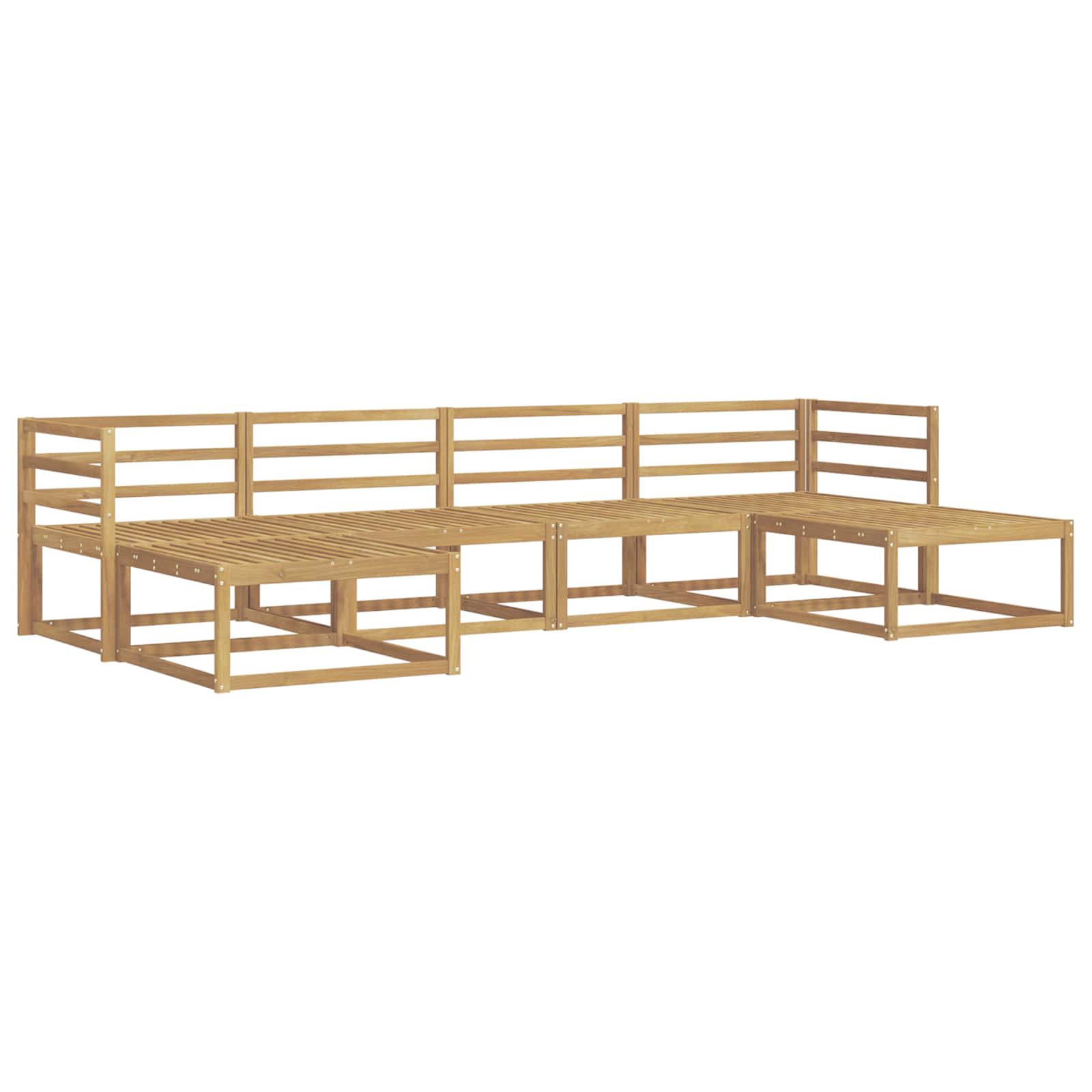 vidaXL Conjunto de Sofás para Exterior 6 pcs Branco