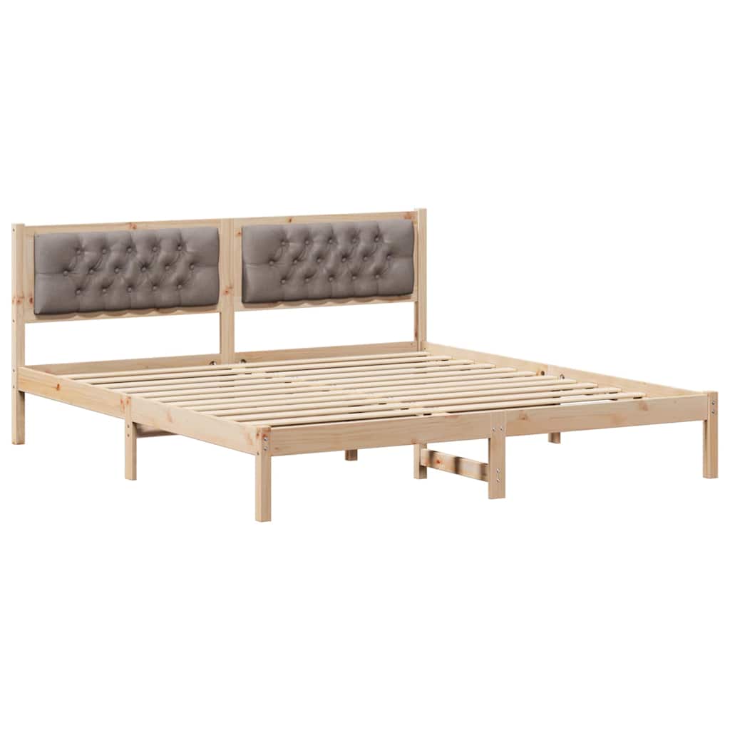 vidaXL Estrutura da Cama Cinzento-acastanhado 160 x 200 cm
