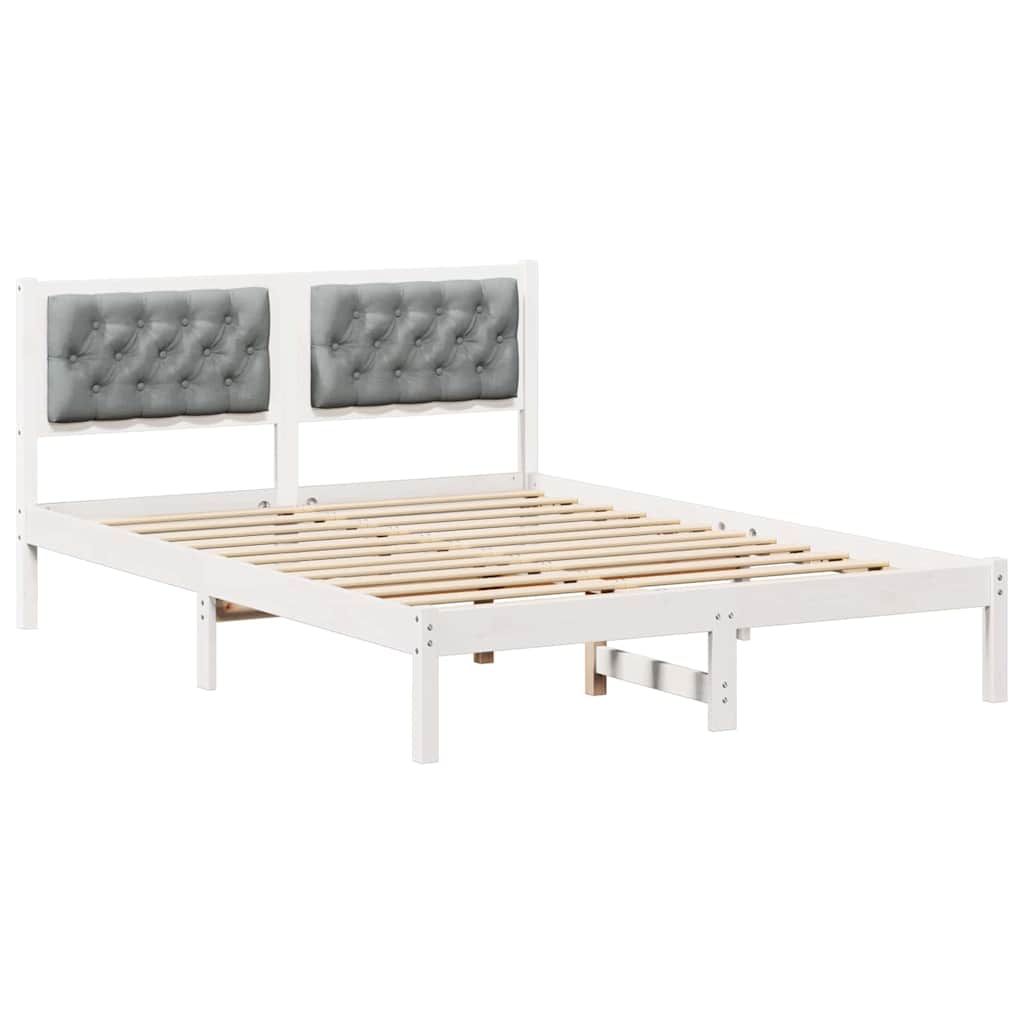 vidaXL Estrutura da Cama com cabeceira Cinzento-claro 150 x 200 cm