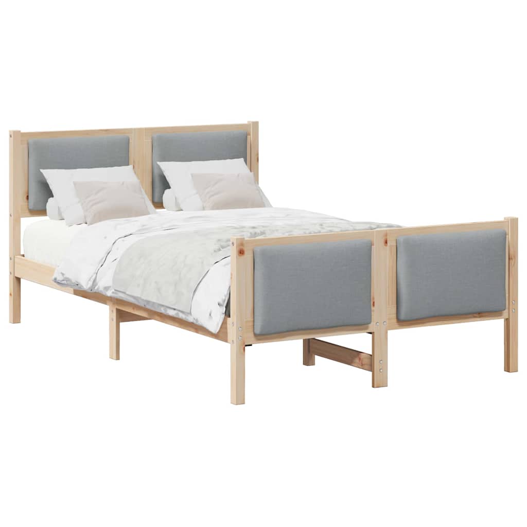 vidaXL Estrutura da Cama Cinzento-claro 120 x 190 cm tecido