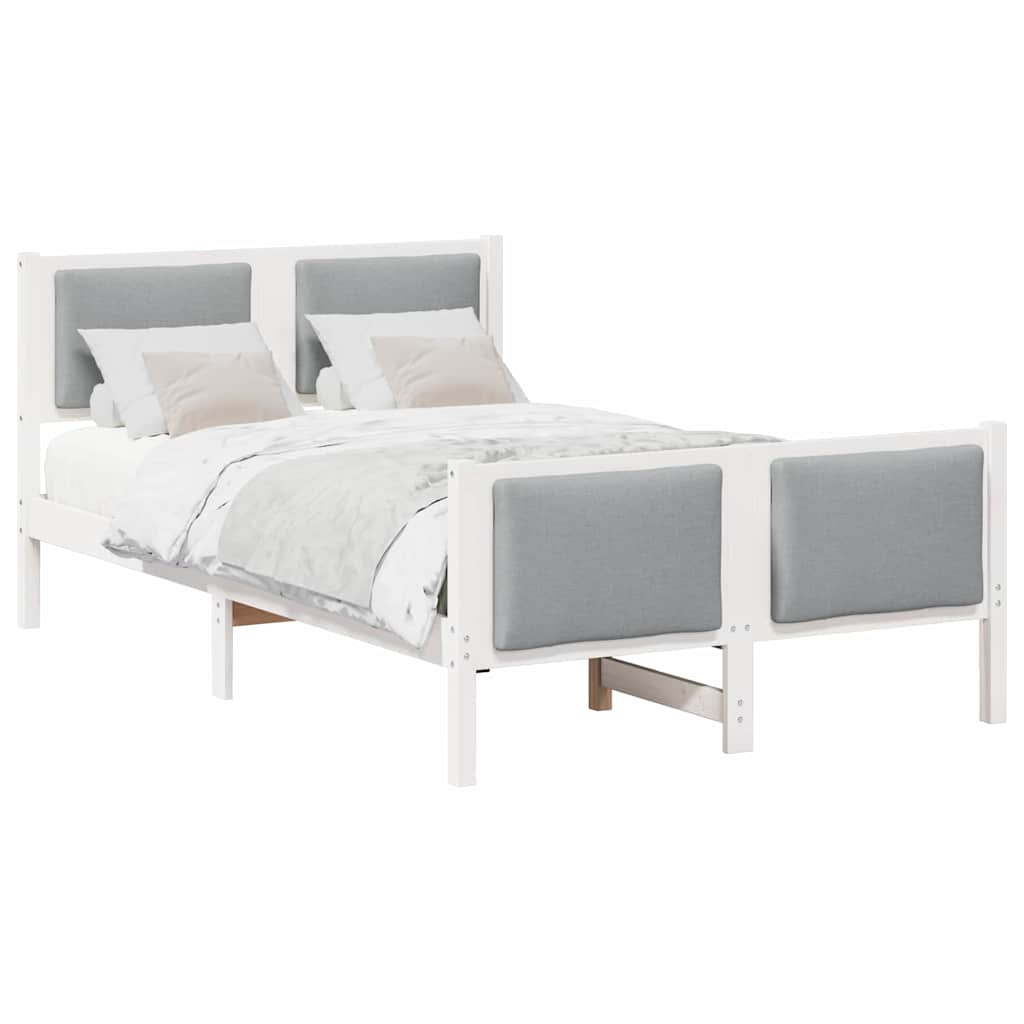 vidaXL Estrutura da Cama Cinzento-claro 120 x 190 cm tecido