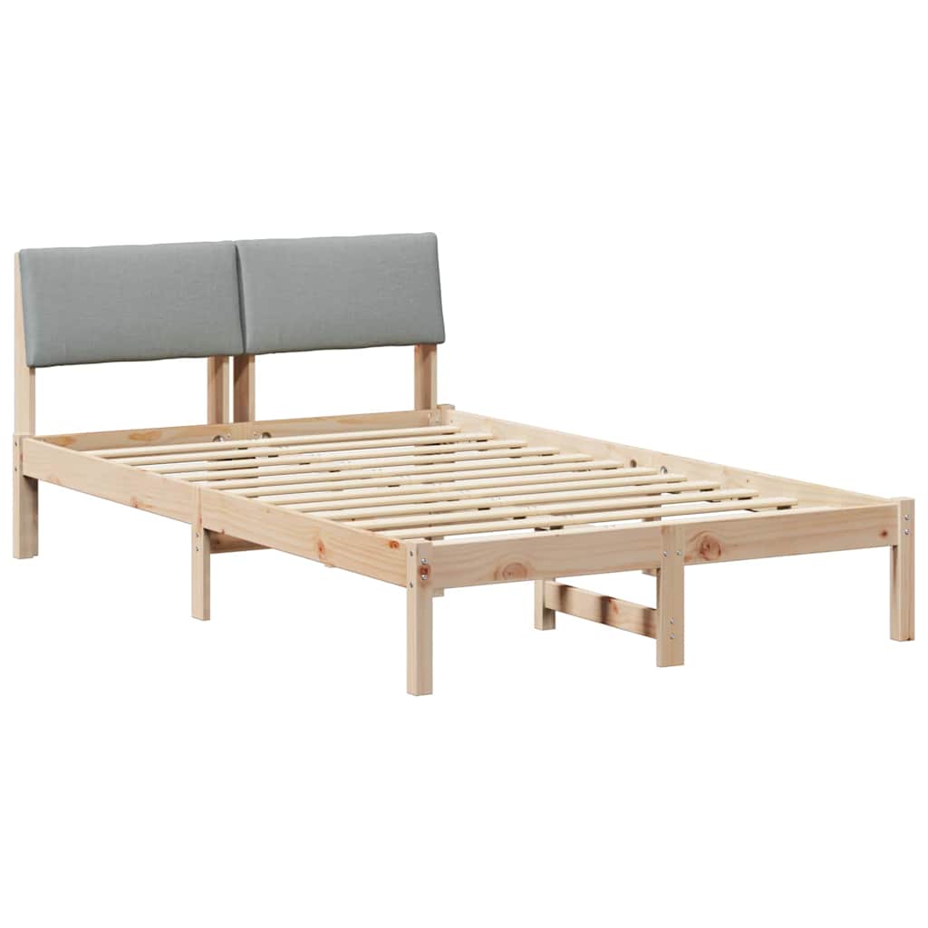 vidaXL Estrutura da cama Marrom e cinza claro 120 x 190 cm