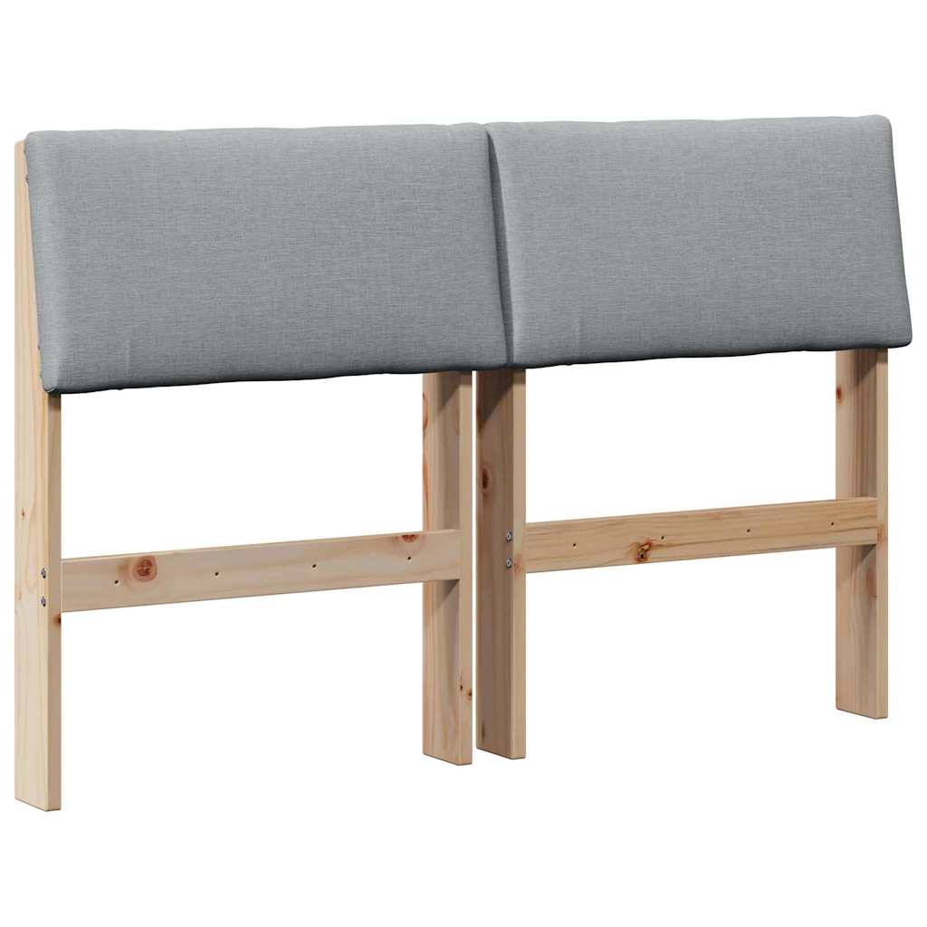 vidaXL Cabeceira estofada Cinzento-claro 120 cm