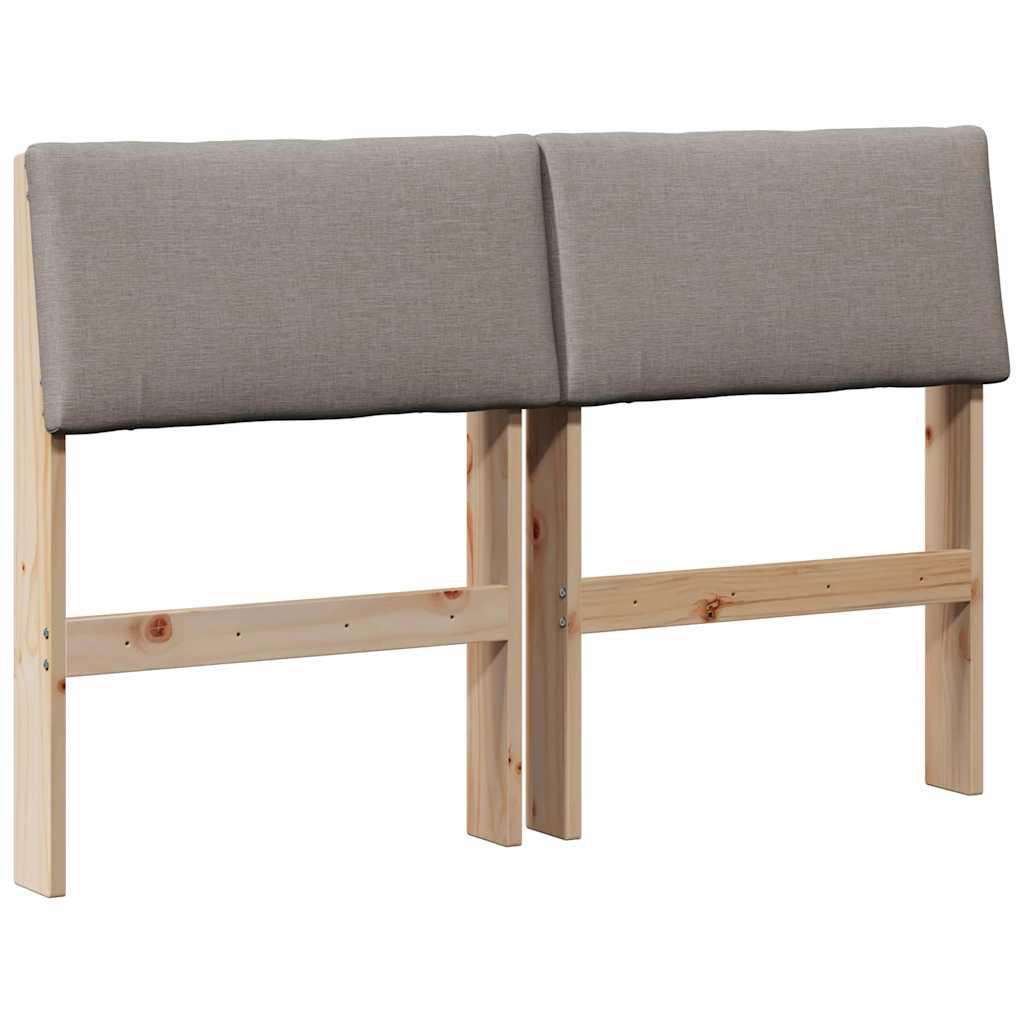 vidaXL Cabeceira estofada Cinzento-acastanhado 120 cm