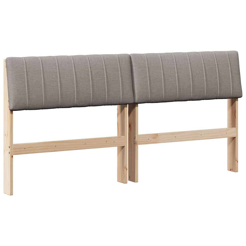 vidaXL Cabeceira estofada Cinzento-acastanhado 160 cm