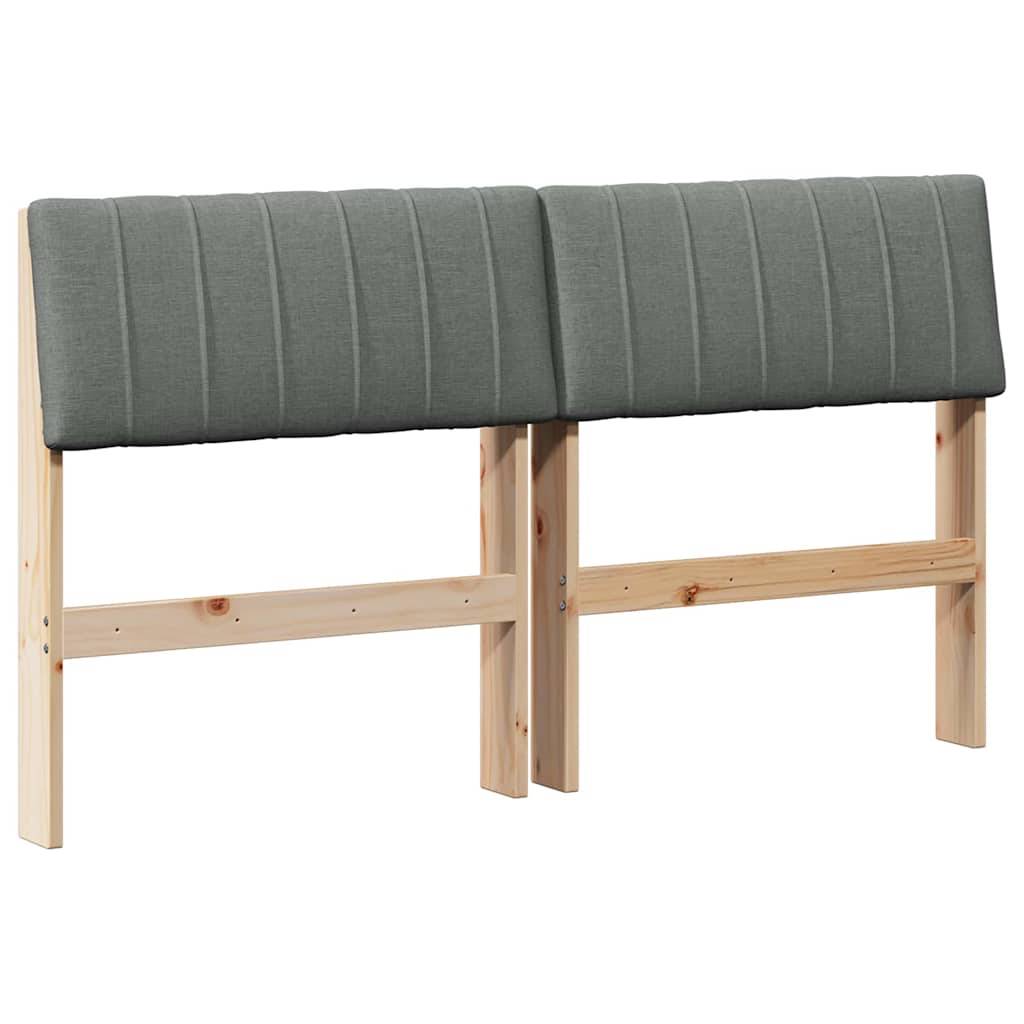 vidaXL Cabeceira estofada Cinza Escuro 140 cm