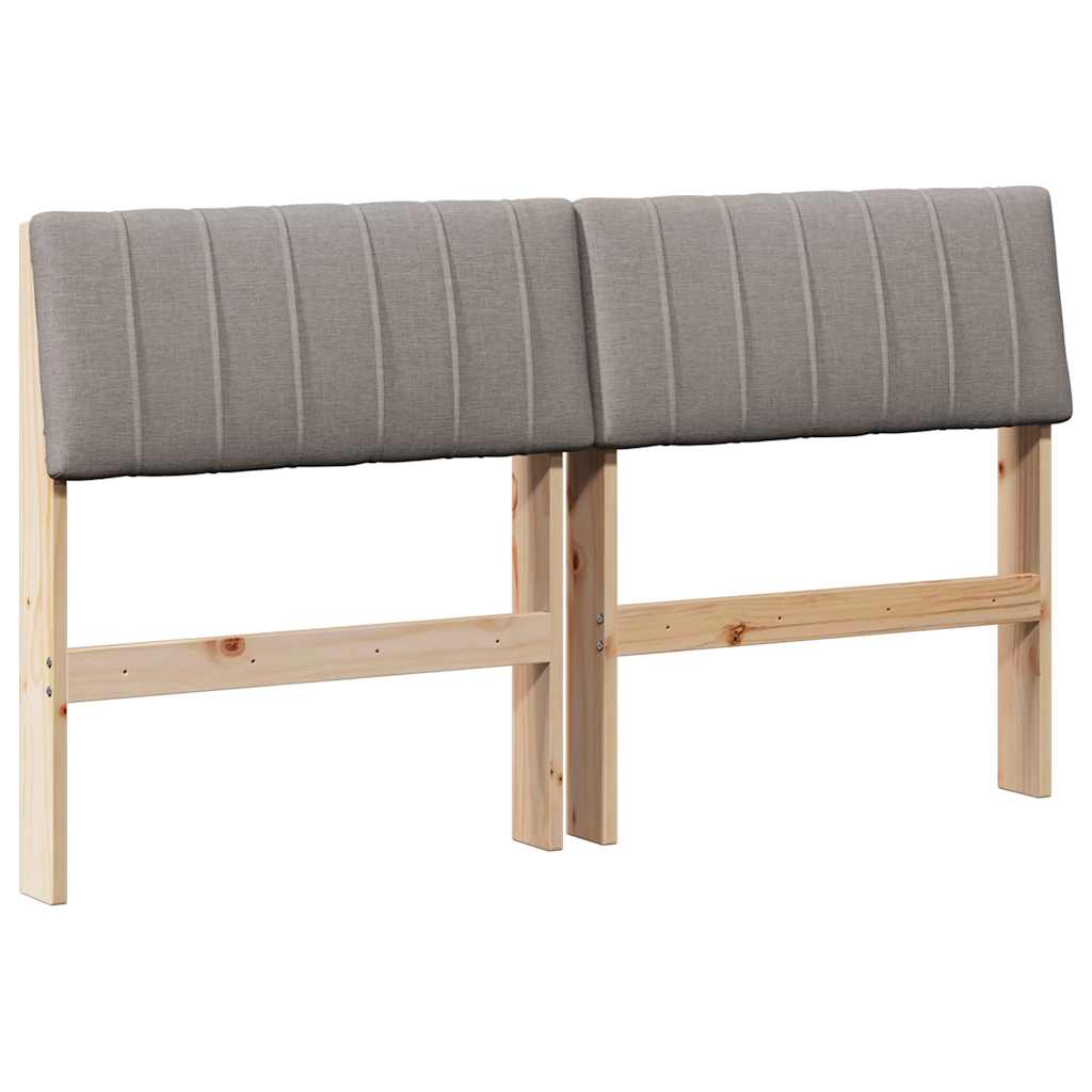 vidaXL Cabeceira estofada Cinzento-acastanhado 135 cm
