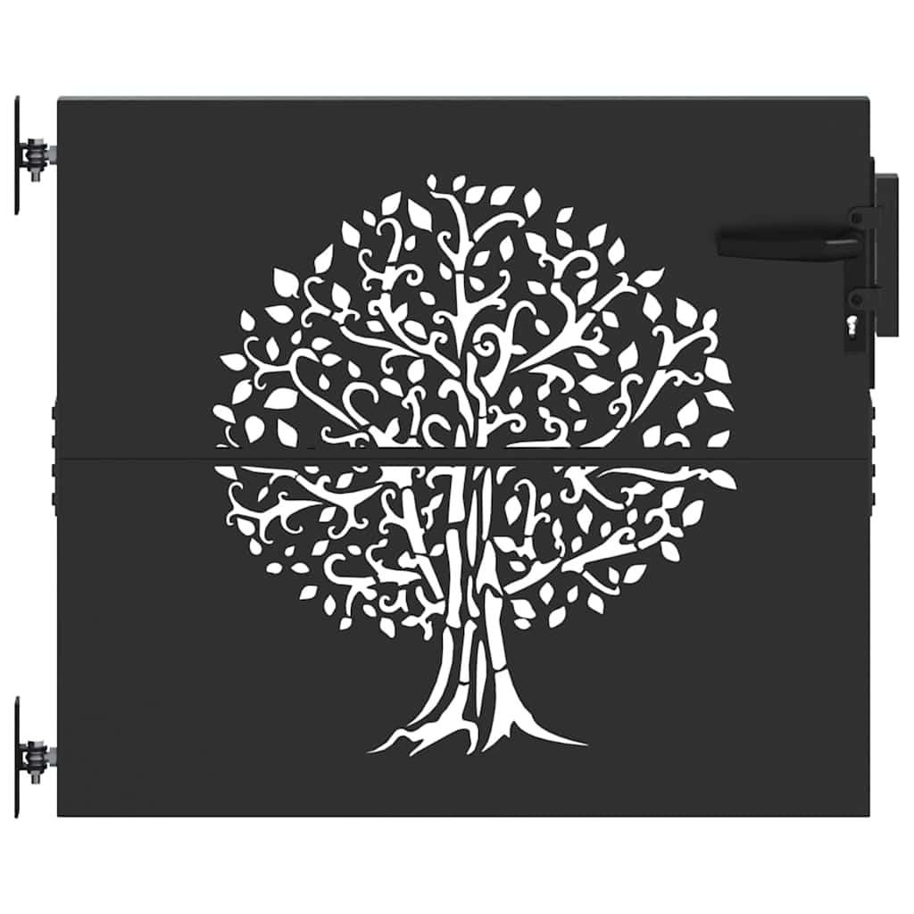 vidaXL Portão de Jardim Preto 85 x 100 cm Aço com Revestimento em Pó