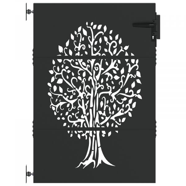 vidaXL Portão de Jardim Preto 100 x 125 cm Aço com Revestimento em Pó - 738194785