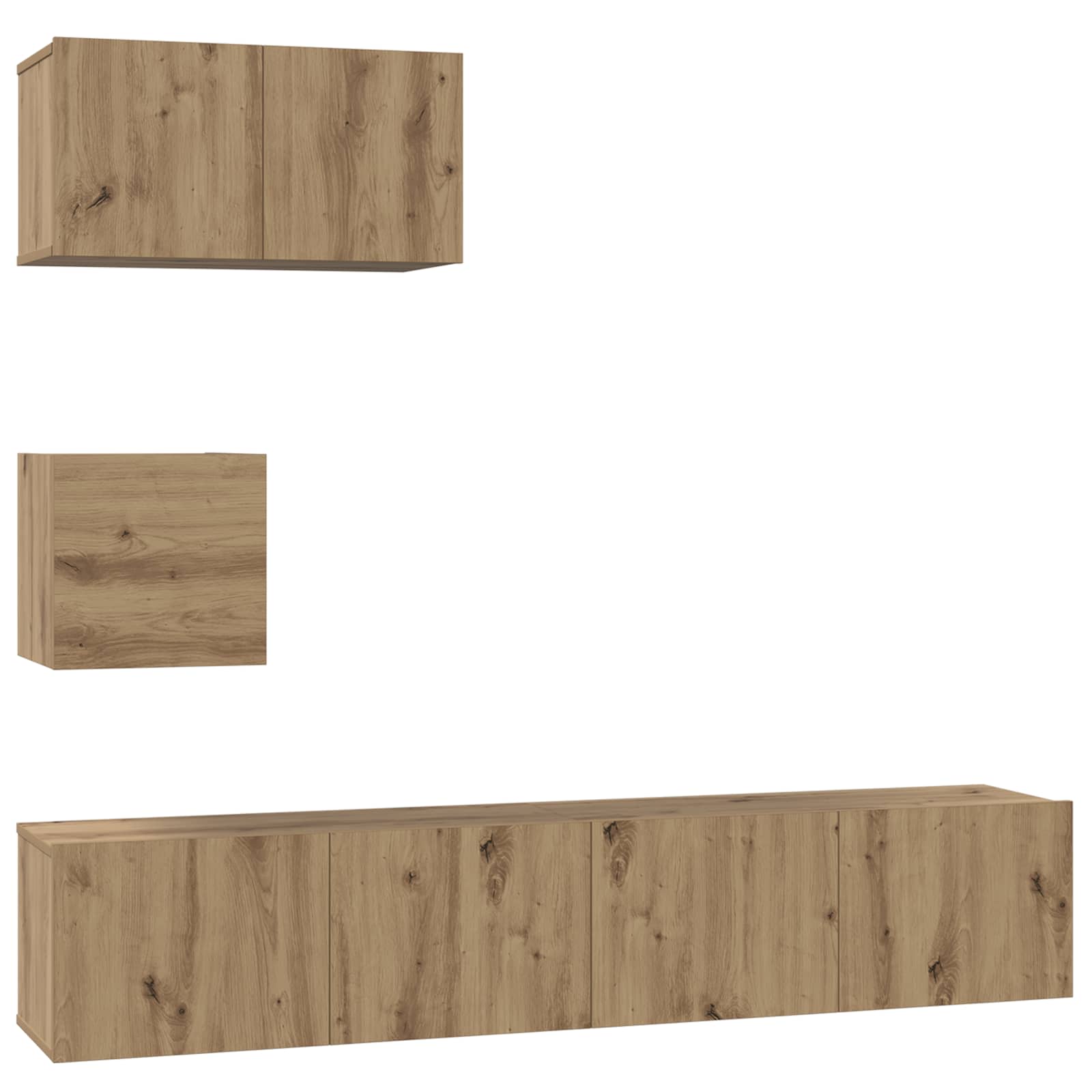 vidaXL Conjunto de móvel de TV 3 pcs Carvalho Artesanal