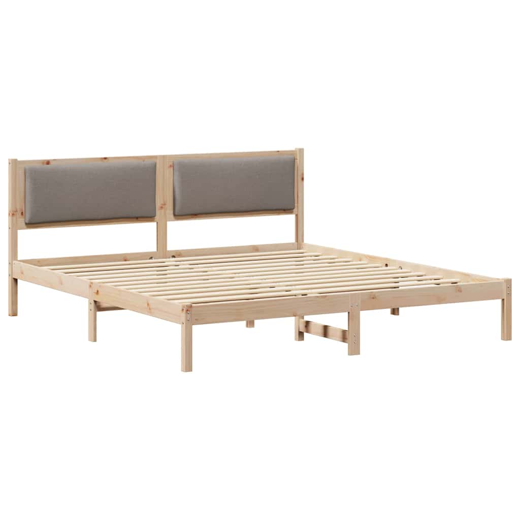 vidaXL Estrutura da Cama Cinzento-acastanhado 200 x 200 cm