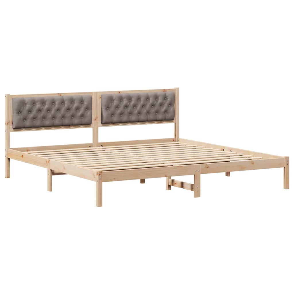vidaXL Estrutura da Cama Cinzento-acastanhado 200 x 200 cm
