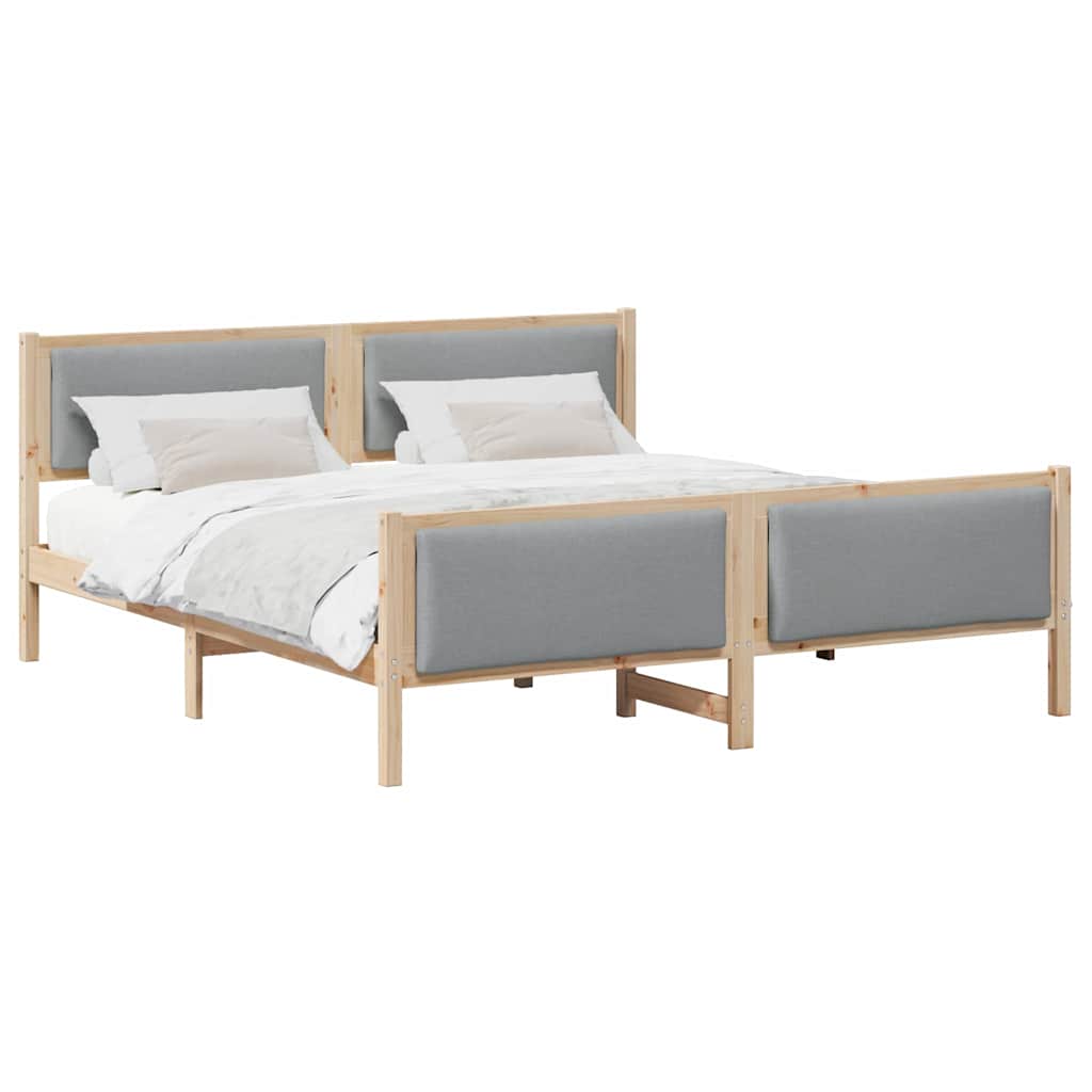 vidaXL Estrutura da Cama Cinzento-claro 180 x 200 cm tecido