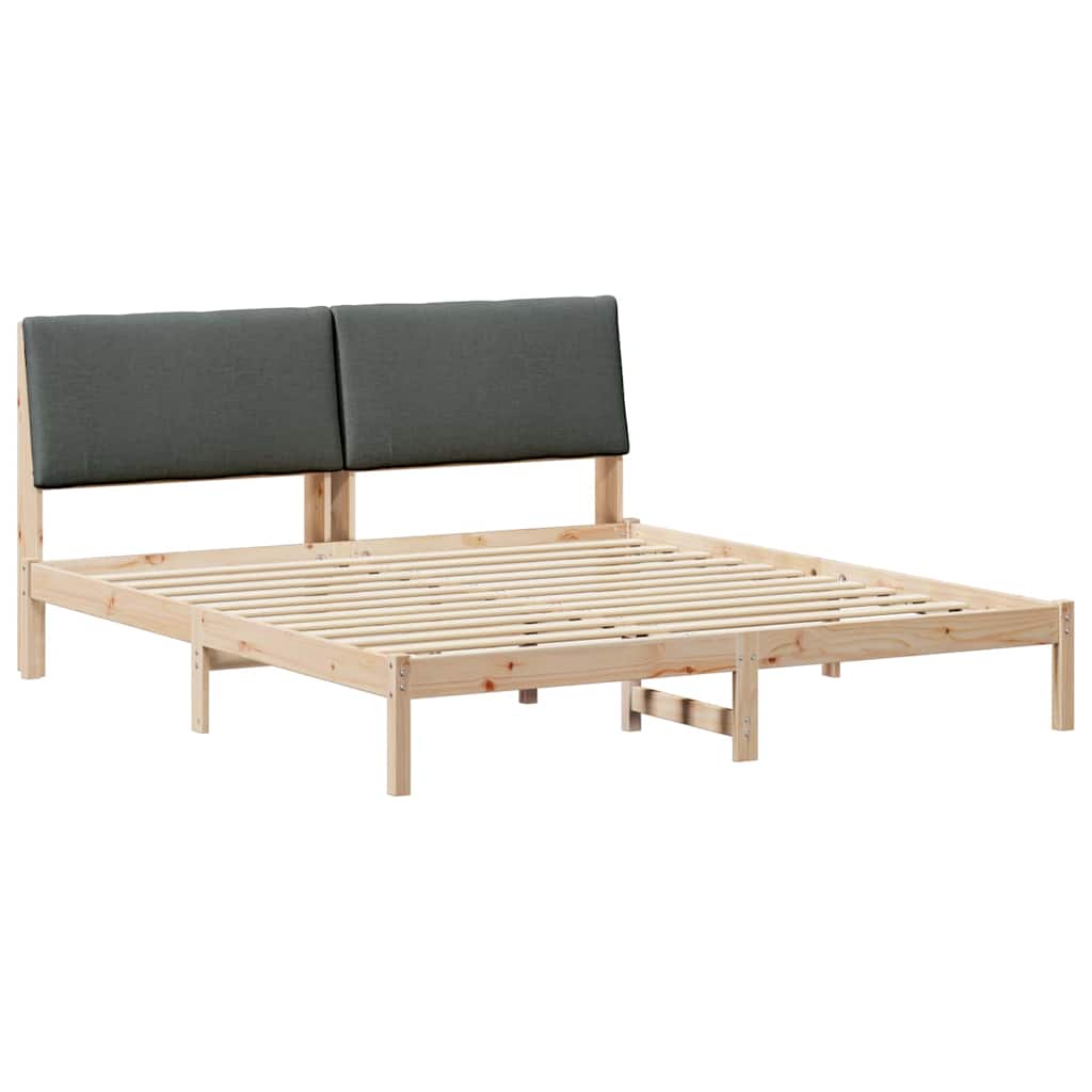 vidaXL Estrutura da cama castanho e cinzento-escuro 180 x 200 cm