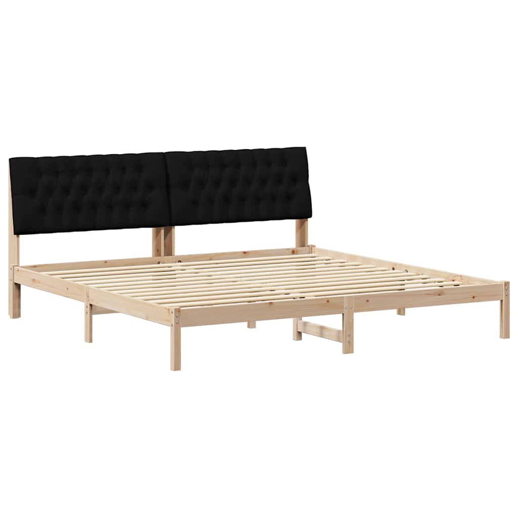 vidaXL Estrutura de Cama com Cabeceira Estofada Castanho 200 x 200 cm