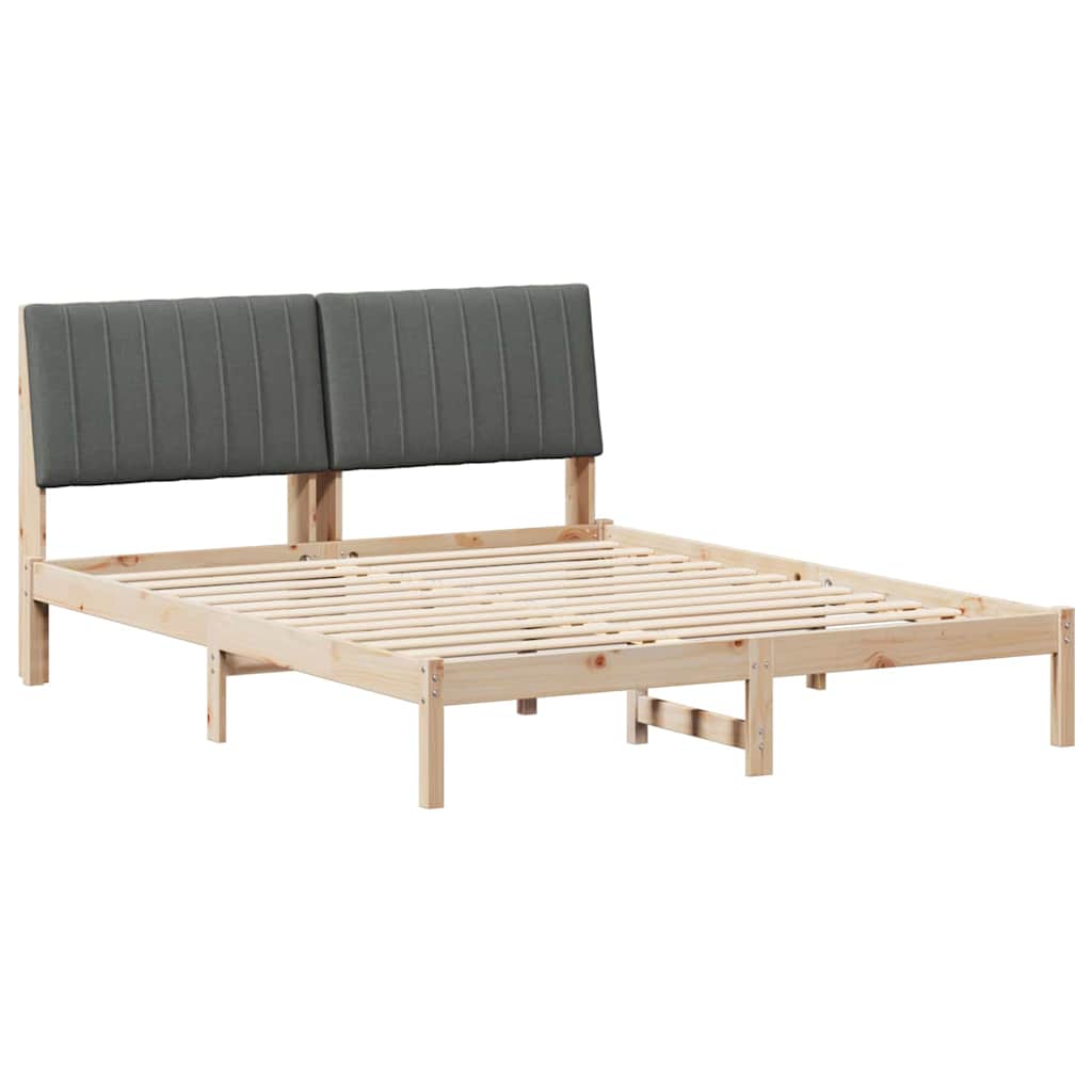 vidaXL Estrutura da Cama com cabeceira Castanho 150 x 200 cm