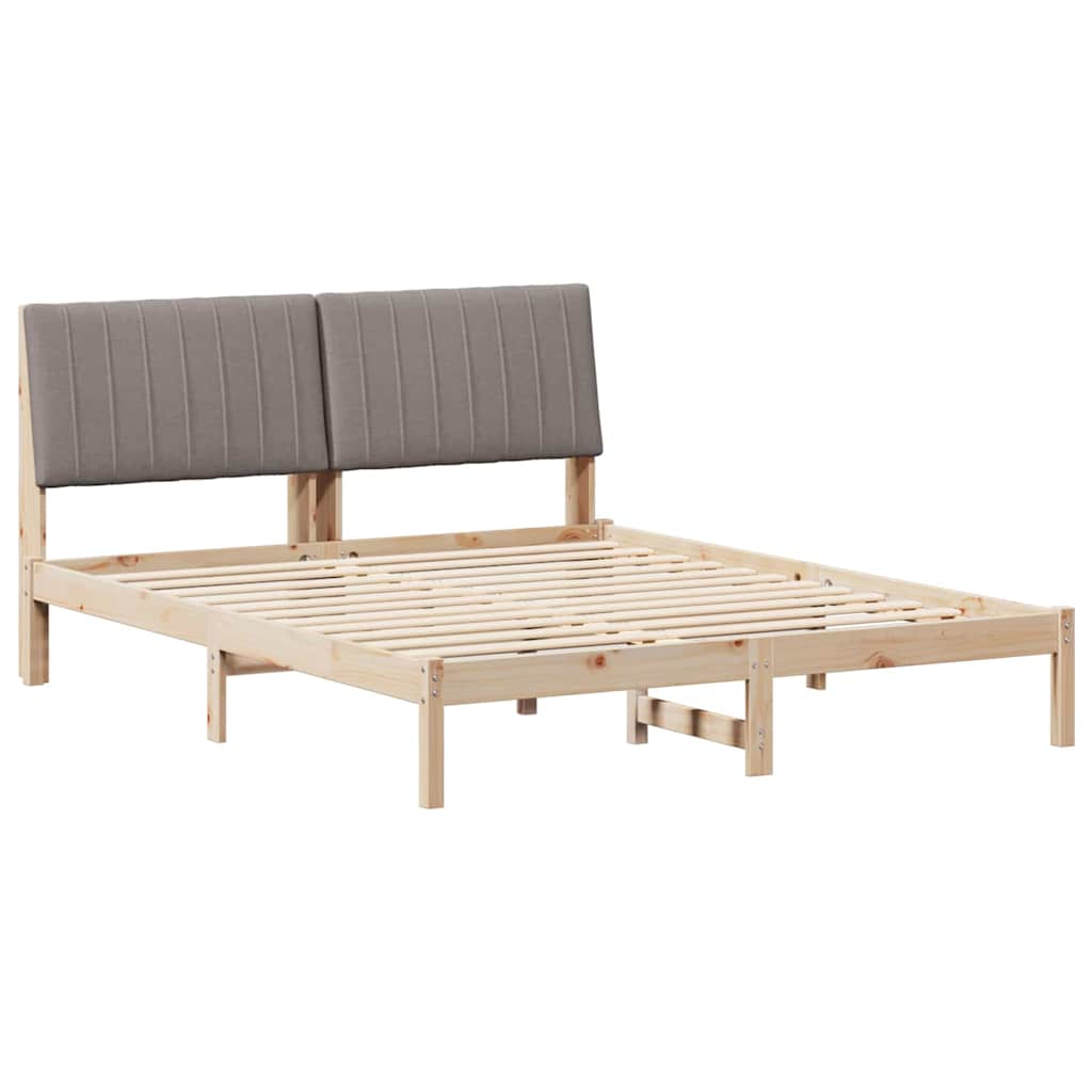 vidaXL Estrutura da Cama com cabeceira Castanho 150 x 200 cm