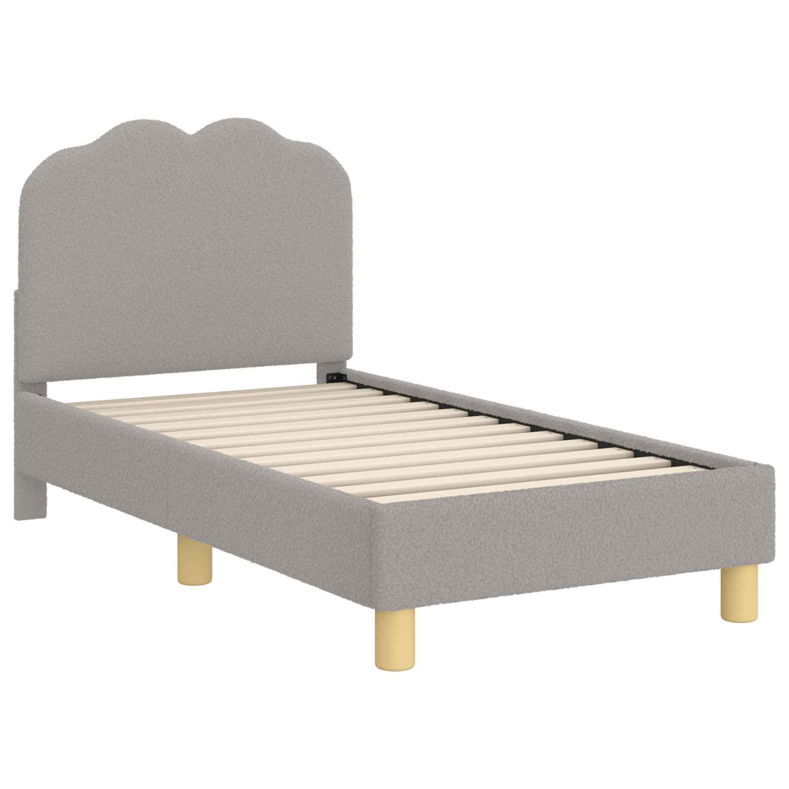 vidaXL Estrutura de Cama para Criança com Cabeceira Cinzento-claro