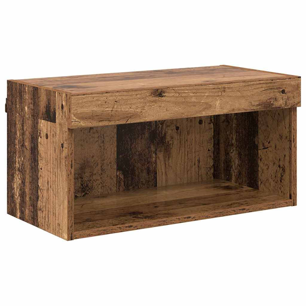 vidaXL Conjunto de móvel de TV com LED Madeira Antiga 60 x 30 x 30 cm