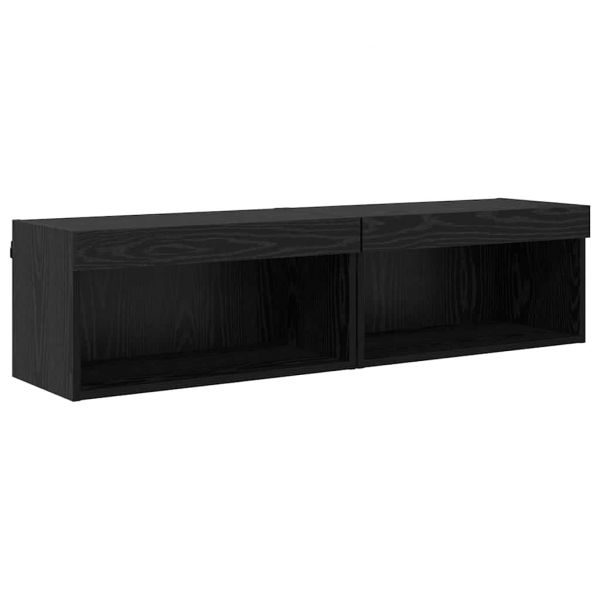 vidaXL Conjunto de Móvel de TV Carvalho Preto Madeira Processada - 36749803