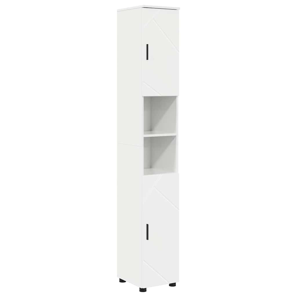 vidaXL Armário de Banheiro com porta Branco Brilhante 30 x 35 x 192 cm
