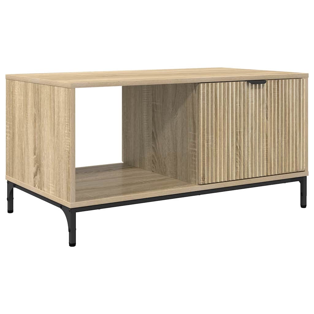 vidaXL Mesa de centro com gaveta Carvalho Sonoma 90 x 49 x 46 cm