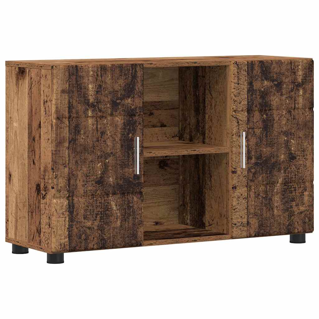 vidaXL Buffet com porta FLORIN Madeira antiga 88,5 x 30,5 x 55,5 cm
