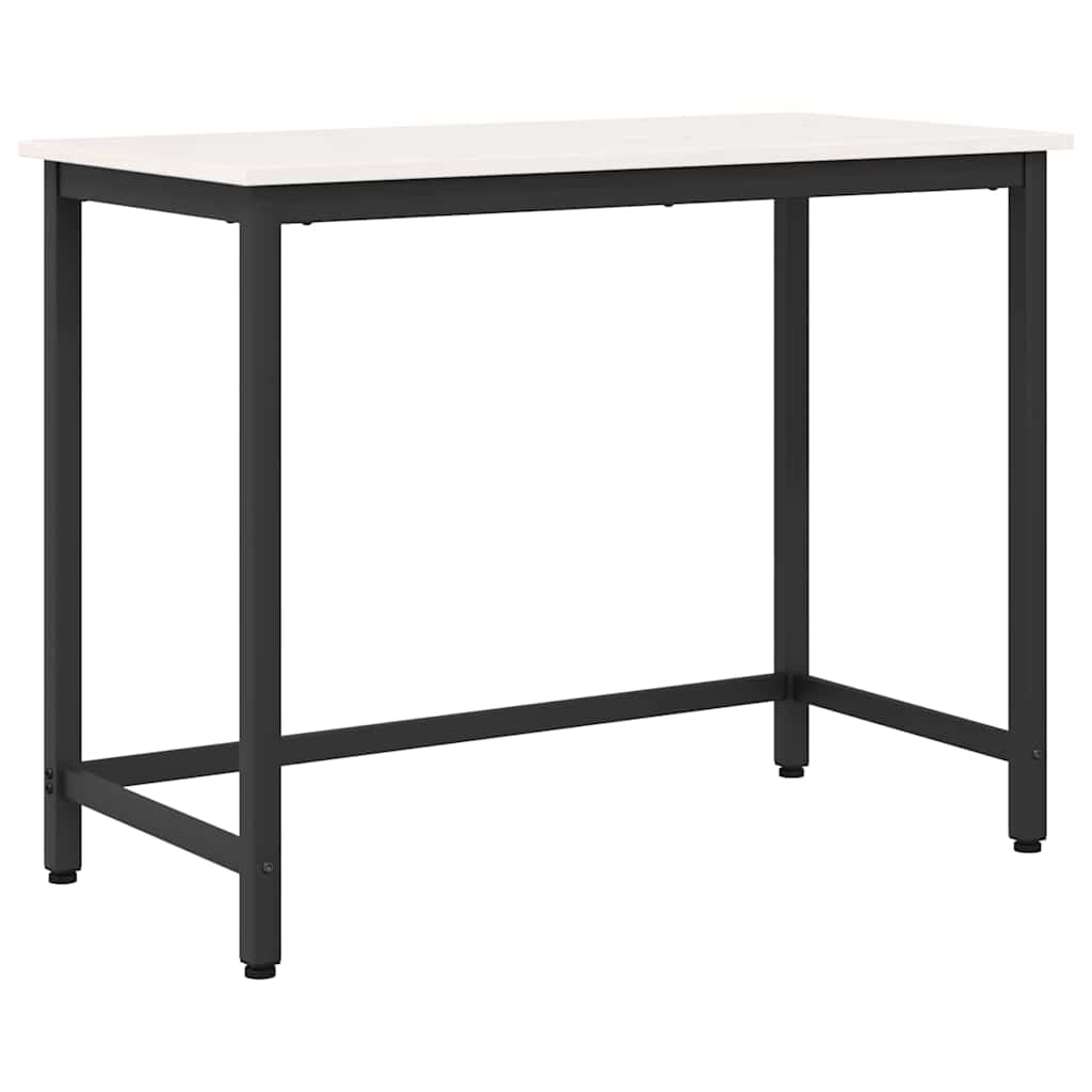 vidaXL mesa Branco 100 x 50 x 77 cm Madeira de Engenharia e Aço