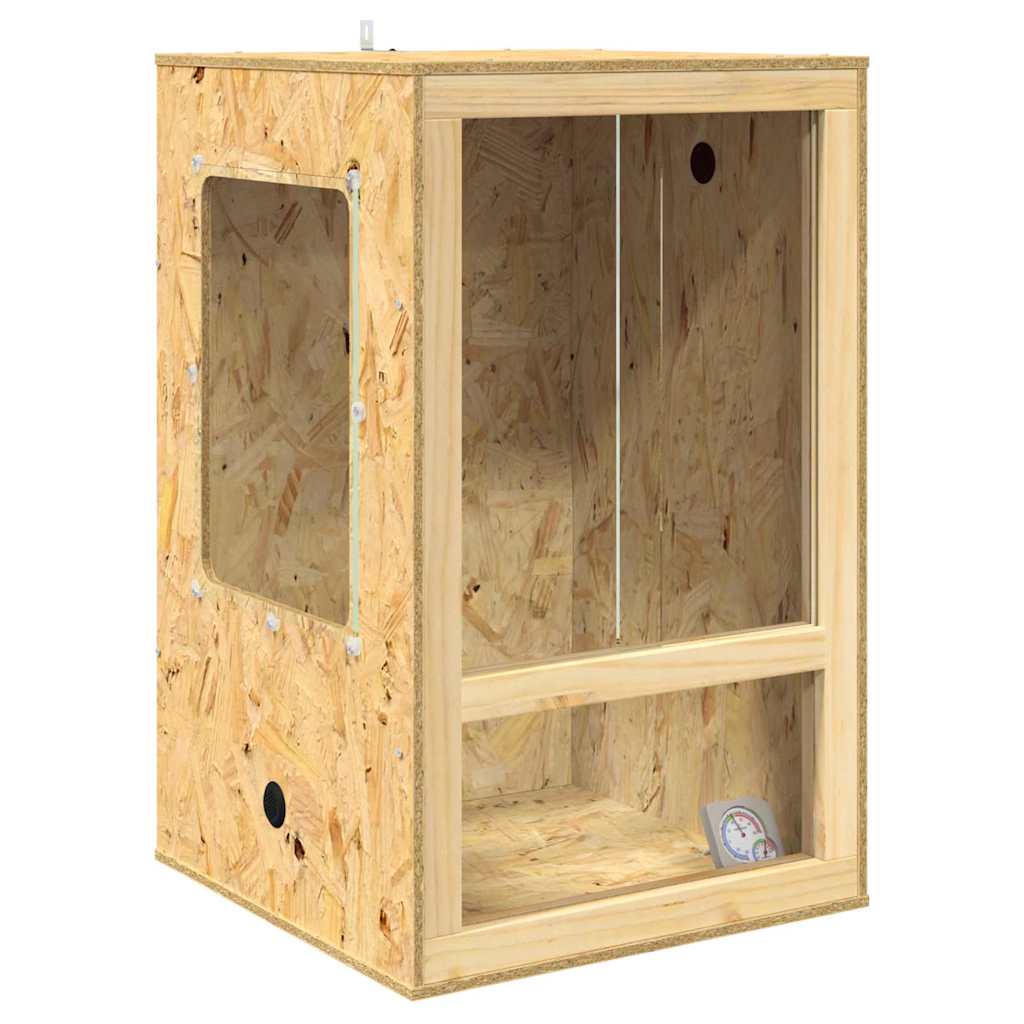 vidaXL Terrário Castanho 50 x 50 x 80 cm OSB