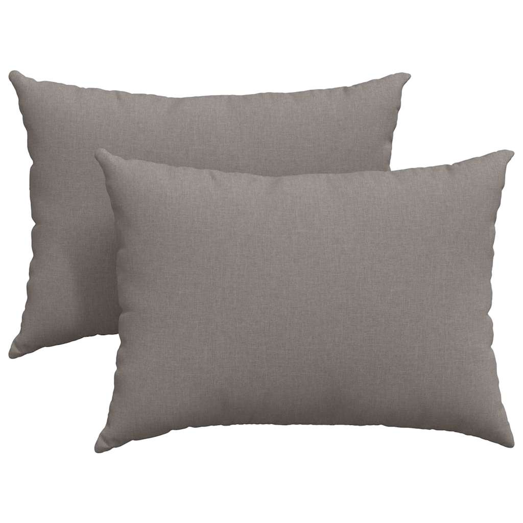vidaXL Travesseiros de Sofá 2 pcs Cinzento-acastanhado 70 x 50 cm
