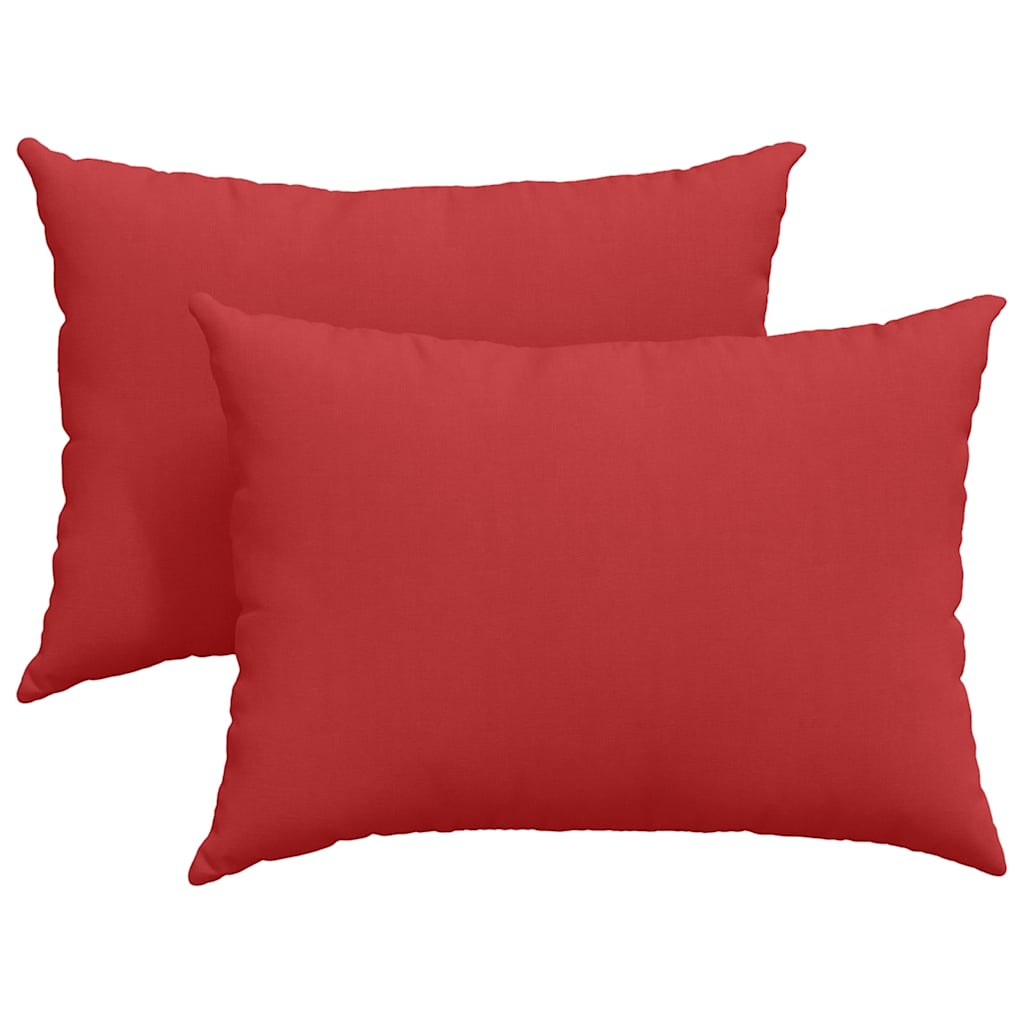vidaXL Travesseiros de Sofá 2 pcs Vermelho 70 x 50 cm tecido