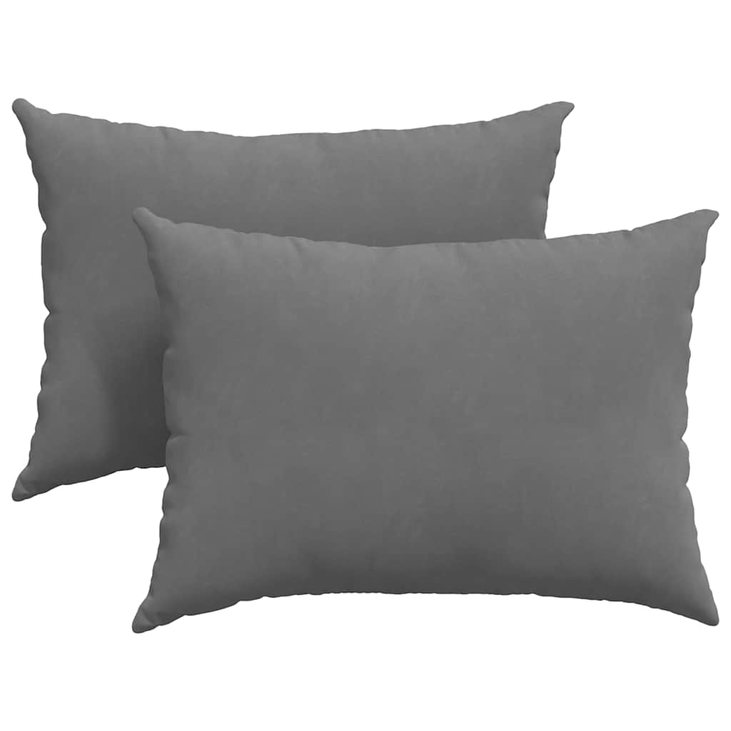 vidaXL Travesseiros de Sofá 2 pcs Cinza Escuro 70 x 50 cm tecido