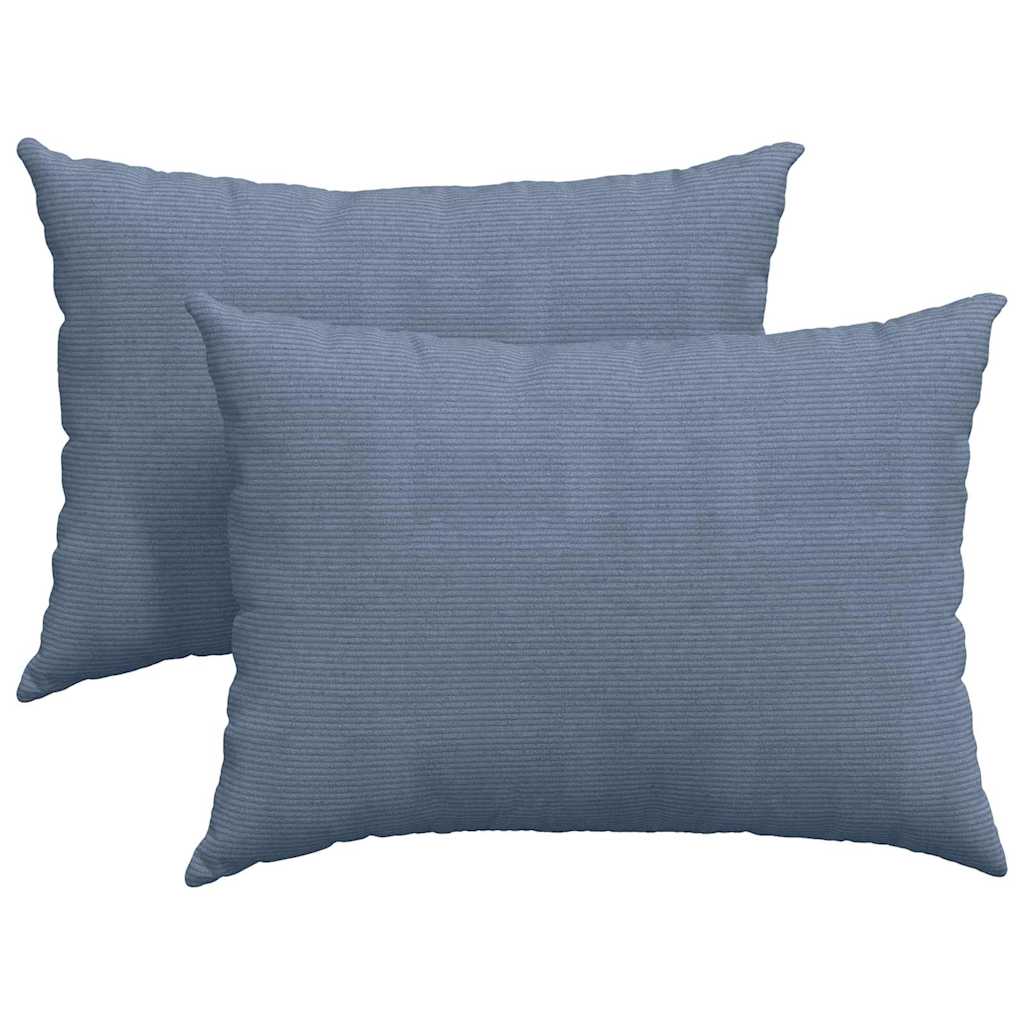vidaXL Travesseiros de Sofá 2 pcs Azul 70 x 50 cm