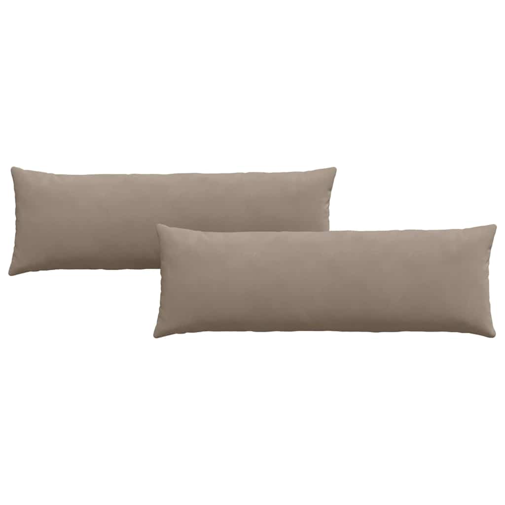 vidaXL Travesseiros de Sofá 2 pcs Cinzento-acastanhado 120 x 40 cm