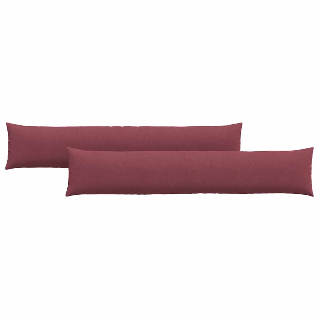 vidaXL Travesseiros de Sofá 2 pcs Vinho Vermelho 200 x 40 cm tecido