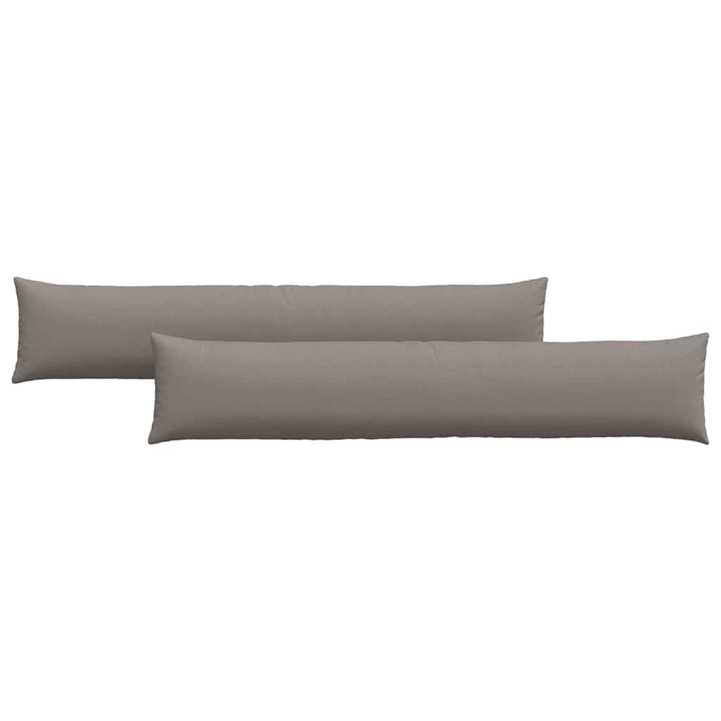 vidaXL Travesseiros de Sofá 2 pcs Cinzento-acastanhado 200 x 40 cm