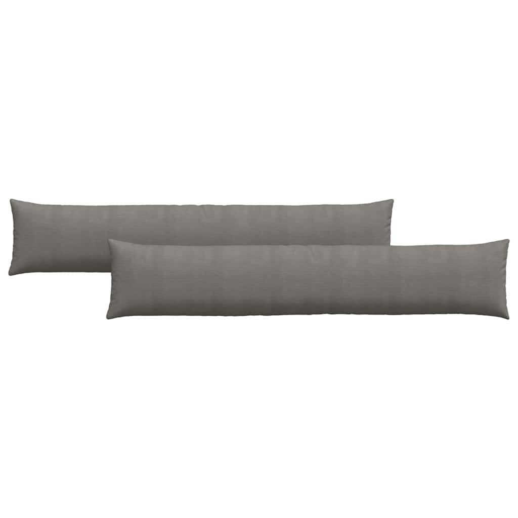 vidaXL Travesseiros de Sofá 2 pcs Cinzento-claro 200 x 40 cm