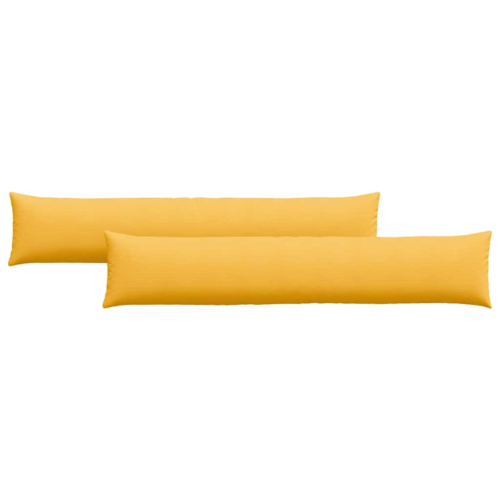 vidaXL Travesseiros de Sofá 2 pcs Amarelo Claro 200 x 40 cm