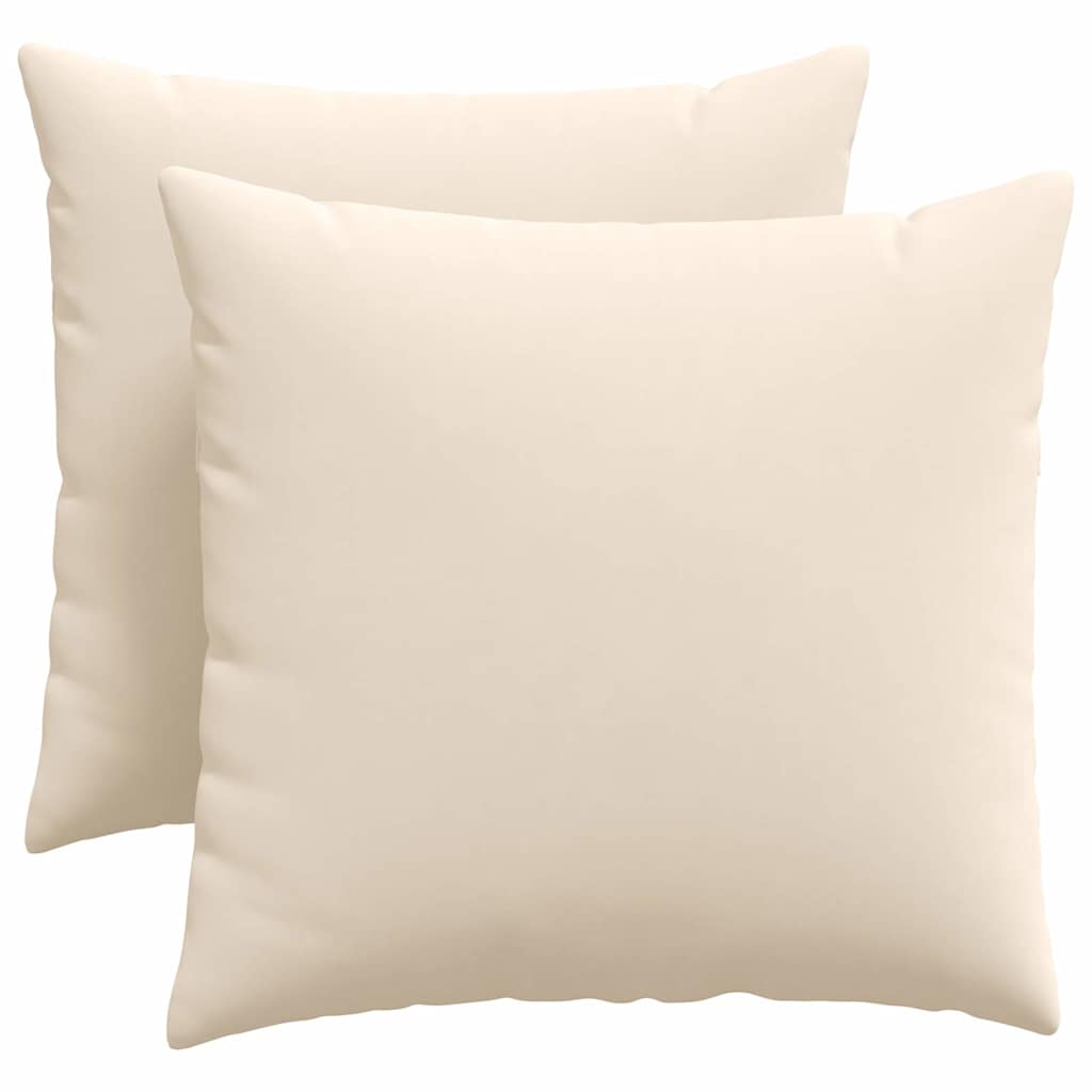 vidaXL Travesseiros de Sofá 2 pcs Bege 50 x 50 cm tecido