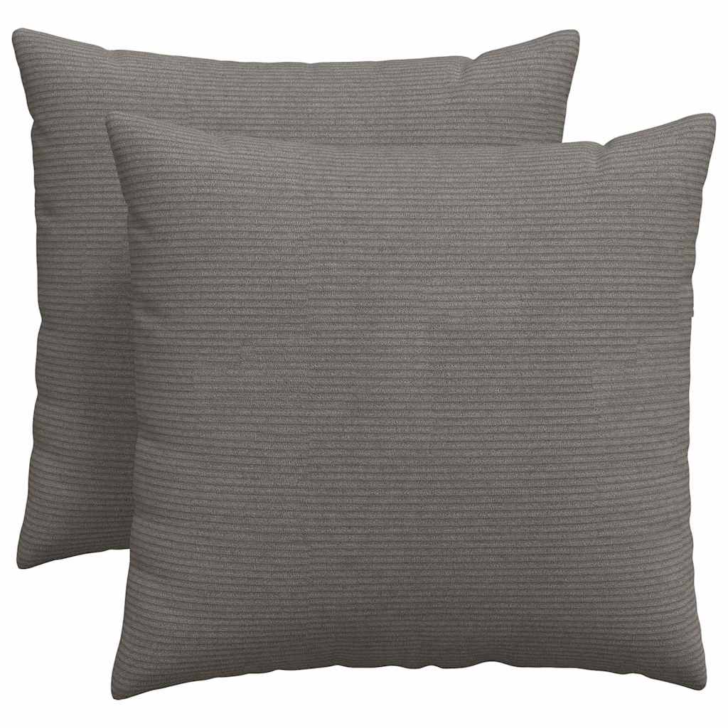 vidaXL Travesseiros de Sofá 2 pcs Cinzento-claro 50 x 50 cm