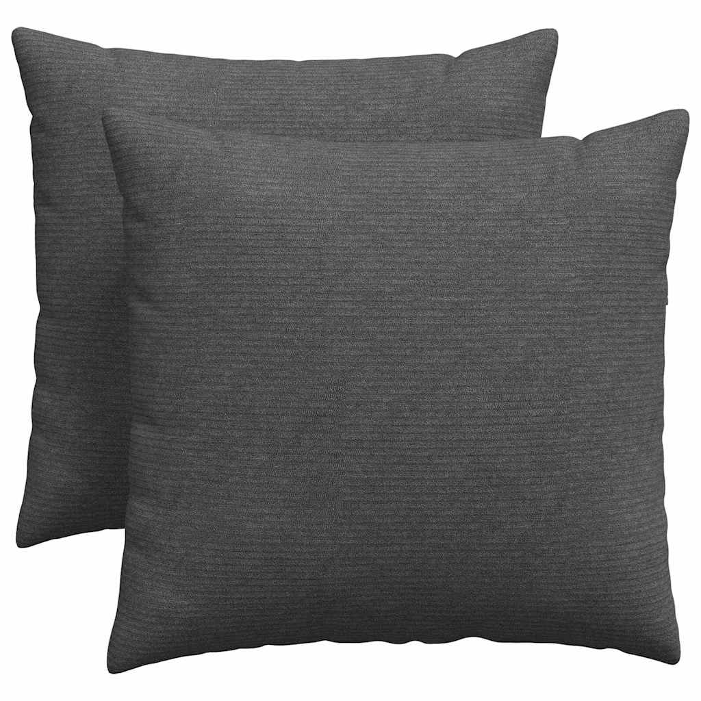 vidaXL Travesseiros de Sofá 2 pcs Cinza Escuro 50 x 50 cm